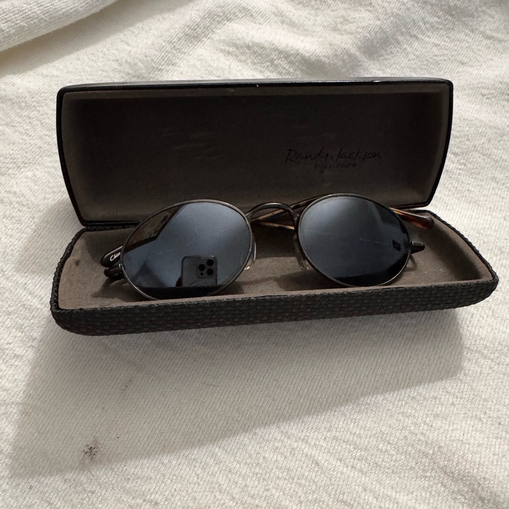 Randy Jackson Black Round Foster Grant Sunglasses